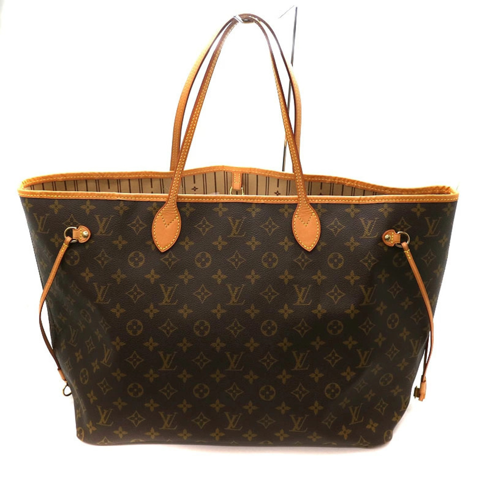 LOUIS VUITTON Neverfull Monogram Canvas Brown Tote Bag - Picture 3 of 10